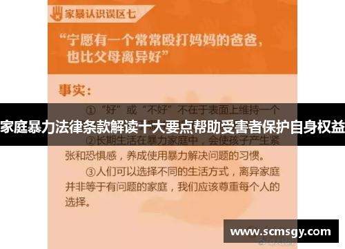 家庭暴力法律条款解读十大要点帮助受害者保护自身权益